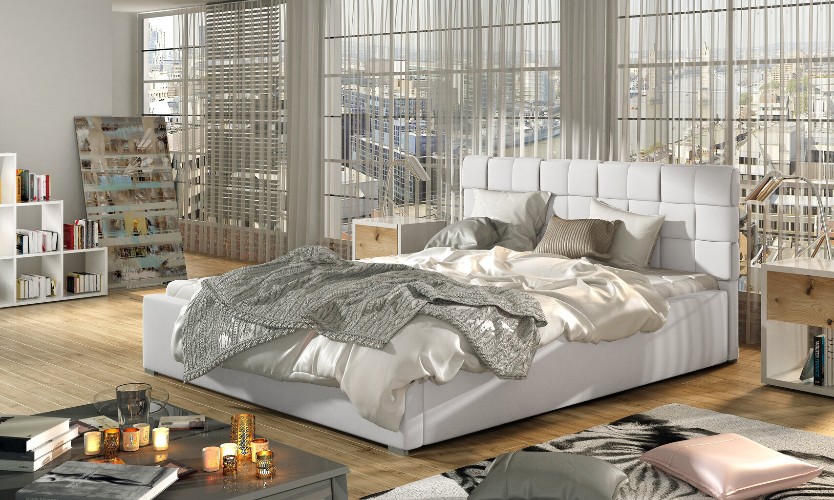 Sänky Grand MTP, 180x200 cm, valkoinen hinta ja tiedot | Sängyt | hobbyhall.fi