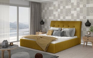 Sänky NORE Inge 11, 140x200cm, keltainen hinta ja tiedot | Sängyt | hobbyhall.fi