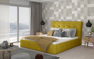 Sänky NORE Inge 15, 140x200 cm, keltainen hinta ja tiedot | Sängyt | hobbyhall.fi