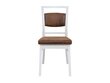 2 tuolin sarja, BRW Kalio, ruskea/valkoinen hinta ja tiedot | Ruokapöydän tuolit | hobbyhall.fi