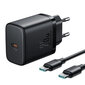 Laturi Joyroom JR-TCF11 USB-C 25W + USB-C Kaapeli 1.0 m musta hinta ja tiedot | Puhelimen laturit | hobbyhall.fi