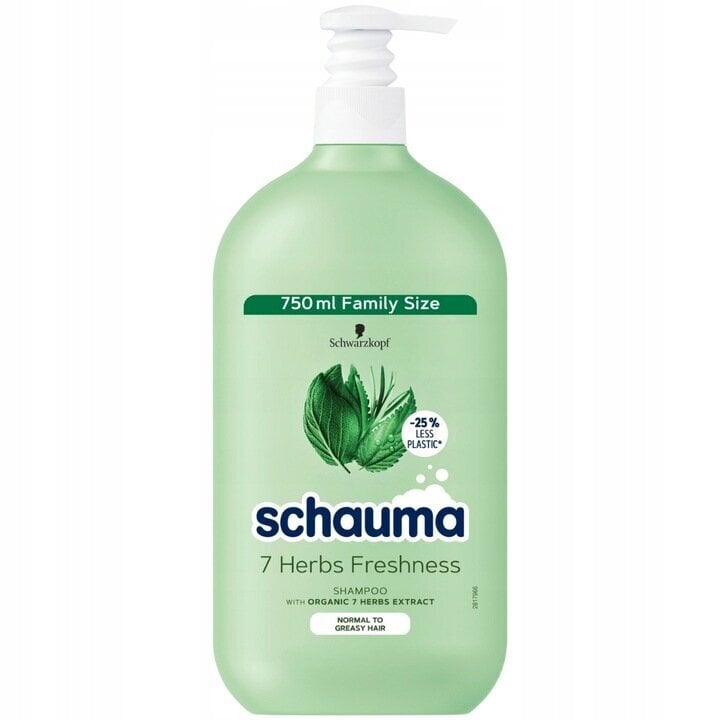 Shampoo Schauma 7 Herbs Freshness, 750 ml hinta ja tiedot | Shampoot | hobbyhall.fi