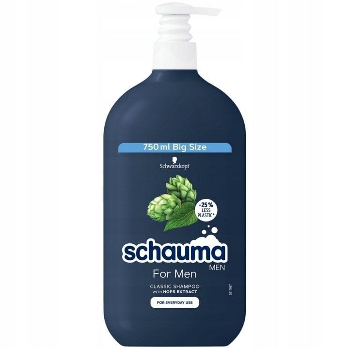 Schauma Classic Shampoo miesten shampoo, 750 ml hinta ja tiedot | Shampoot | hobbyhall.fi