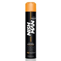 Hiuslakka Nishman Hair spray 05 Ultra Hold, 400 ml hinta ja tiedot | Kampaamotuotteet | hobbyhall.fi