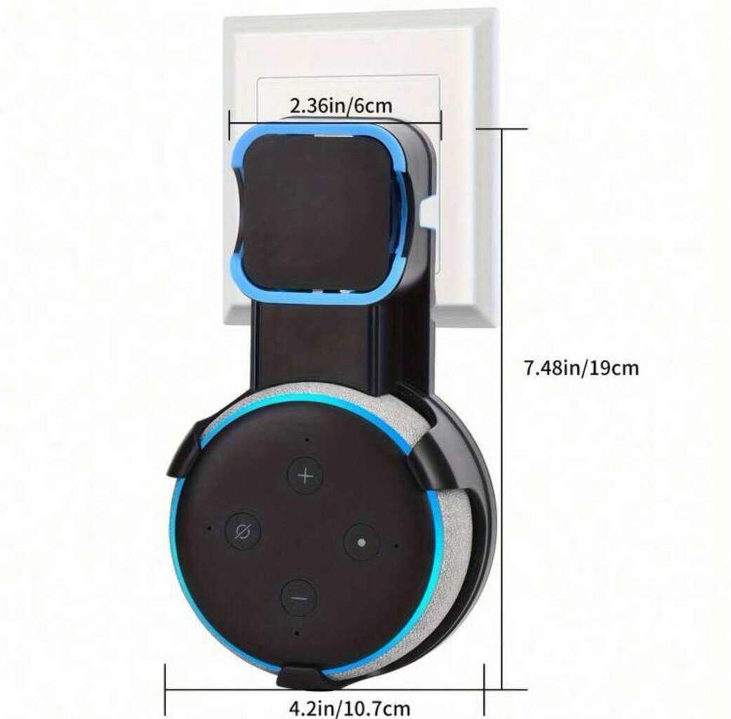 Seinäteline Amazon Echo Dot 3:lle, Electronics LV-808, 1 kpl hinta ja tiedot | Vaateripustimet ja pukupussit | hobbyhall.fi
