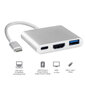 3in1-sovitin Type-C / USB3.0 / HDMI 4k / PD hinta ja tiedot | Adapterit | hobbyhall.fi