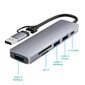 6in1 USB/Micro SD/Type-C hinta ja tiedot | Adapterit | hobbyhall.fi