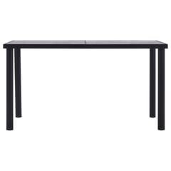 vidaXL Ruokapöytä musta ja betoninharmaa 140x70x75 cm MDF hinta ja tiedot | Ruokapöydät | hobbyhall.fi