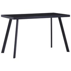 vidaXL Ruokapöytä musta 120x60x75 cm karkaistu lasi hinta ja tiedot | Ruokapöydät | hobbyhall.fi