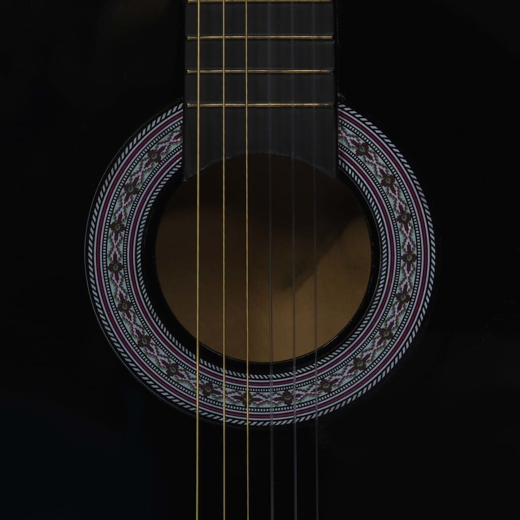 vidaXL Klassinen kitara aloittelijan sarja laukulla musta 3/4 36" hinta ja tiedot | Kitarat | hobbyhall.fi