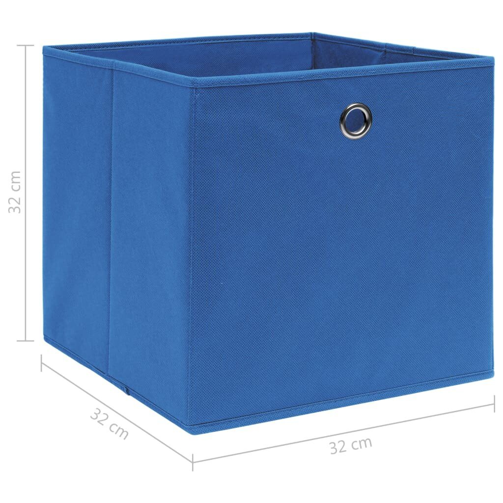 vidaXL Säilytyslaatikot 4 kpl sininen 32x32x32 cm kangas hinta ja tiedot | Säilytyslaatikot ja -korit | hobbyhall.fi