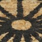 vidaXL Käsintehty pyöreä juuttimatto mustalla kuviolla 120 cm hinta ja tiedot | Isot matot | hobbyhall.fi