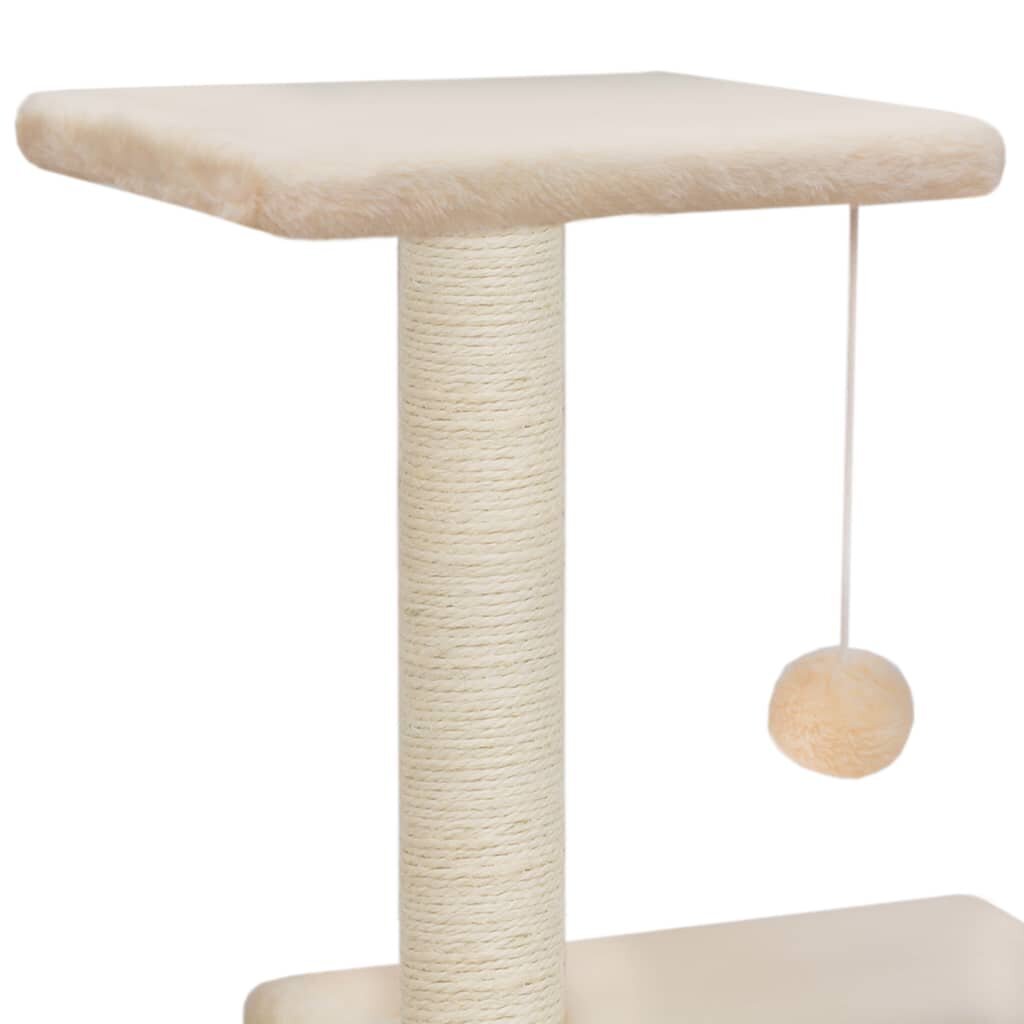 vidaXL Kissan sisal-raapimispuu 65 cm beige hinta ja tiedot | Raapimispuut ja kiipeilypuut | hobbyhall.fi