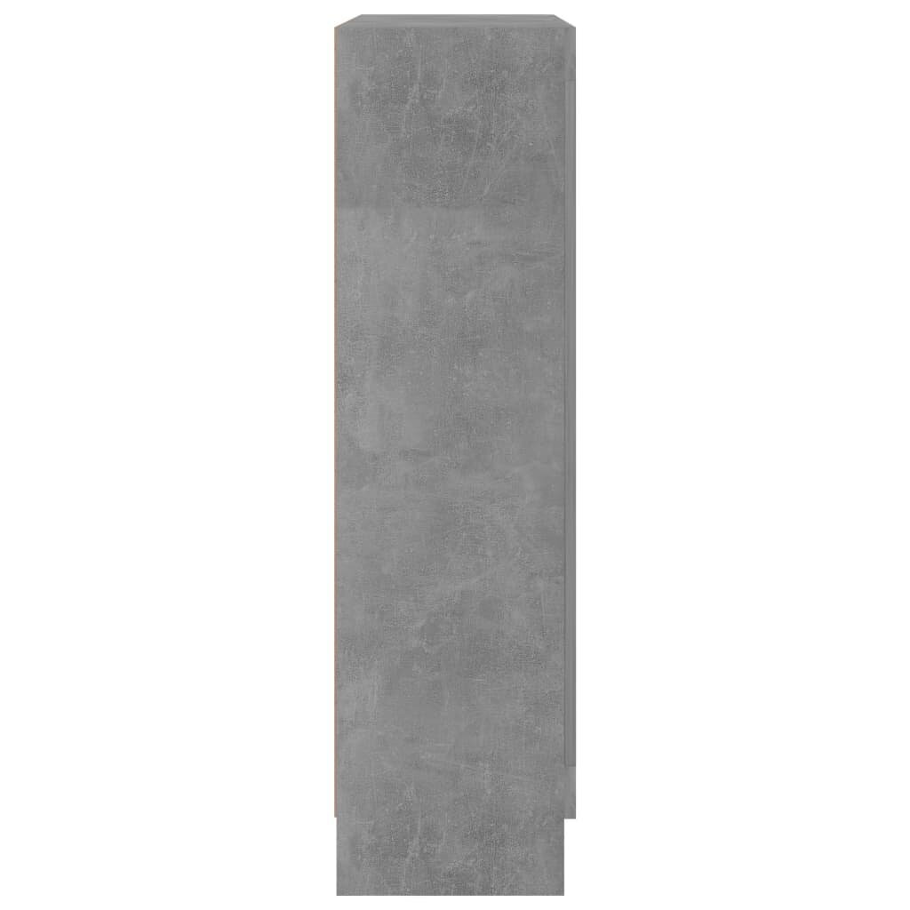 vidaXL Kirjahylly betoninharmaa 82,5x30,5x115 cm lastulevy hinta ja tiedot | Hyllyt | hobbyhall.fi