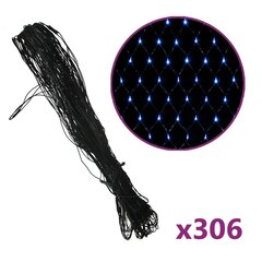 vidaXL Jouluvaloverkko sininen 3x3 m 306 LED-valoa ulos/sisälle hinta ja tiedot | Joulukoristeet | hobbyhall.fi