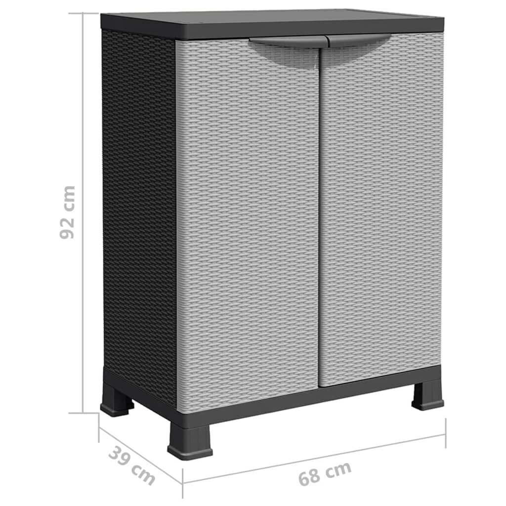 vidaXL Muovikaappi 68x39x92 cm rottinkityyli hinta ja tiedot | Olohuoneen kaapit ja lipastot | hobbyhall.fi