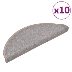 vidaXL Porrasmatot 10 kpl 65x24x4 cm vaaleanruskea hinta ja tiedot | Isot matot | hobbyhall.fi