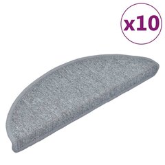 vidaXL Porrasmatot 10 kpl vidaXL 65x24x4 cm vaaleanharmaa hinta ja tiedot | Isot matot | hobbyhall.fi