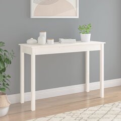 vidaXL Konsolipöytä valkoinen 110x40x75 cm täysi mänty hinta ja tiedot | Sivupöydät | hobbyhall.fi