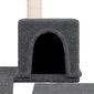 vidaXL Kissan kiipeilyteline sisal-raapimispuilla tummanharmaa 82 cm hinta ja tiedot | Raapimispuut ja kiipeilypuut | hobbyhall.fi