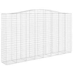 vidaXL Kaarevat kivikorit 7 kpl 400x50x220/240 cm galvanoitu rauta hinta ja tiedot | Aidat ja tarvikkeet | hobbyhall.fi