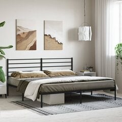 vidaXL Metallinen sängynrunko päädyllä musta 180x200 cm hinta ja tiedot | Sängyt | hobbyhall.fi