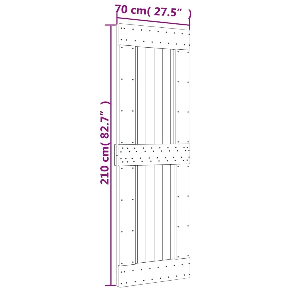 vidaXL Ovi NARVIK 70x210 cm täysi mänty hinta ja tiedot | Sisäovet | hobbyhall.fi