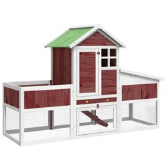 vidaXL Kaninkoppi mokka 170x63x113 cm täysi mänty hinta ja tiedot | Pieneläinten häkit ja tarvikkeet | hobbyhall.fi