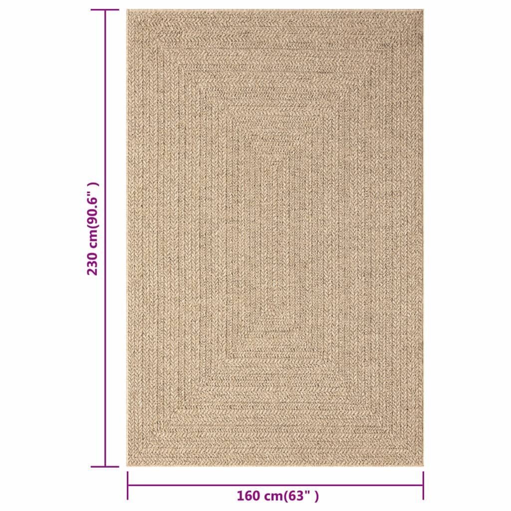 vidaXL Juuttityylinen matto 160x230 cm sisä- ja ulkokäyttöön hinta ja tiedot | Isot matot | hobbyhall.fi