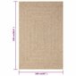 vidaXL Juuttityylinen matto 160x230 cm sisä- ja ulkokäyttöön hinta ja tiedot | Isot matot | hobbyhall.fi