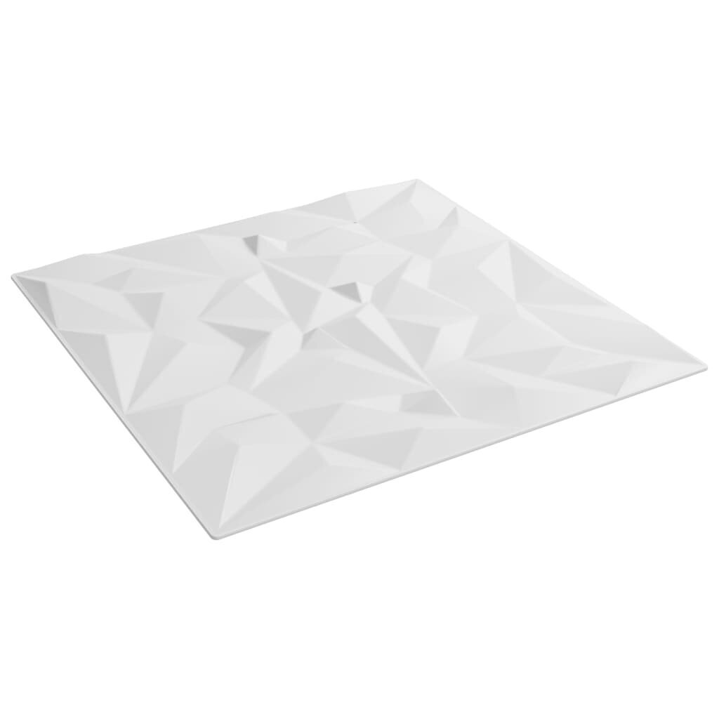 vidaXL Seinäpaneelit 24 kpl valkoinen 50x50 cm EPS 6 m² ametisti hinta ja tiedot | Sisustuspaneelit | hobbyhall.fi