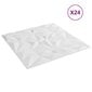 vidaXL Seinäpaneelit 24 kpl valkoinen 50x50 cm EPS 6 m² ametisti hinta ja tiedot | Sisustuspaneelit | hobbyhall.fi