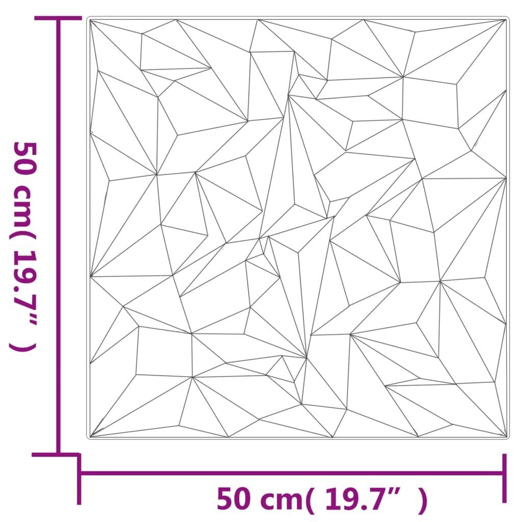 vidaXL Seinäpaneelit 24 kpl valkoinen 50x50 cm EPS 6 m² ametisti hinta ja tiedot | Sisustuspaneelit | hobbyhall.fi