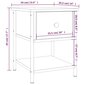 vidaXL Yöpöytä musta 34x35,5x45 cm tekninen puu hinta ja tiedot | Yöpöydät | hobbyhall.fi