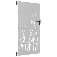 vidaXL Puutarhaportti 85x200 cm corten teräs ruohokuvio hinta ja tiedot | Aidat ja tarvikkeet | hobbyhall.fi