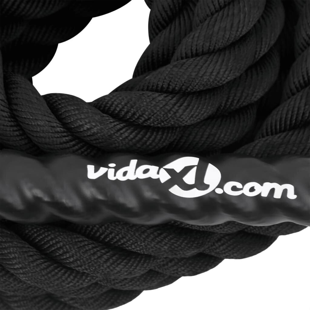 vidaXL Taisteluköysi musta 9 m 6,8 kg polyesteri hinta ja tiedot | Muut urheiluvälineet | hobbyhall.fi