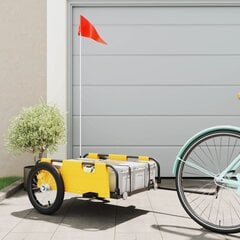vidaXL Peräkärry polkupyörään keltainen Oxford kangas ja rauta hinta ja tiedot | Polkupyörän peräkärryt | hobbyhall.fi