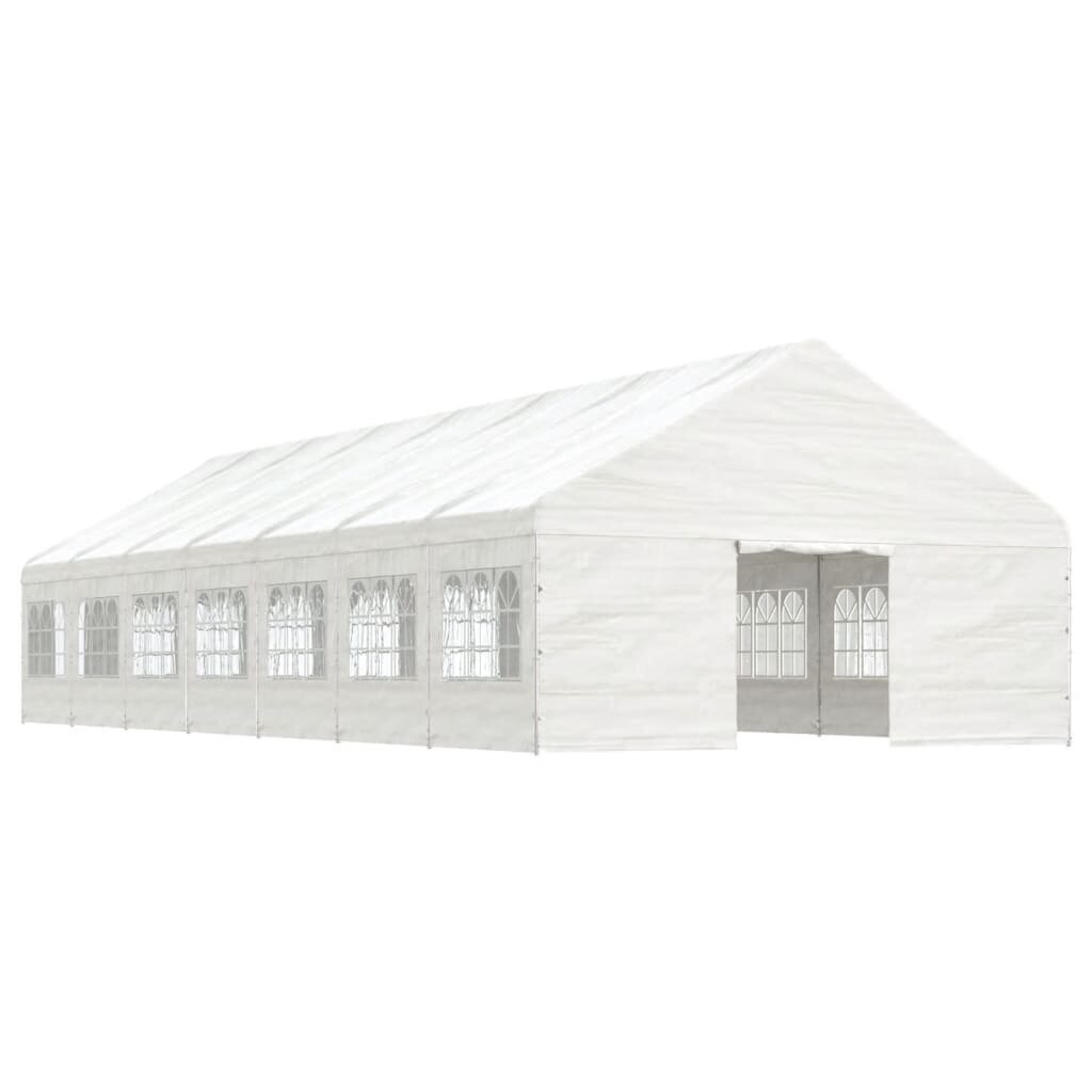 vidaXL Huvimaja katolla valkoinen 15,61x5,88x3,75 m polyeteeni hinta ja tiedot | Puutarhapaviljongit | hobbyhall.fi