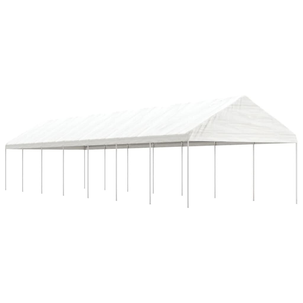 vidaXL Huvimaja katolla valkoinen 15,61x4,08x3,22 m polyeteeni hinta ja tiedot | Puutarhapaviljongit | hobbyhall.fi