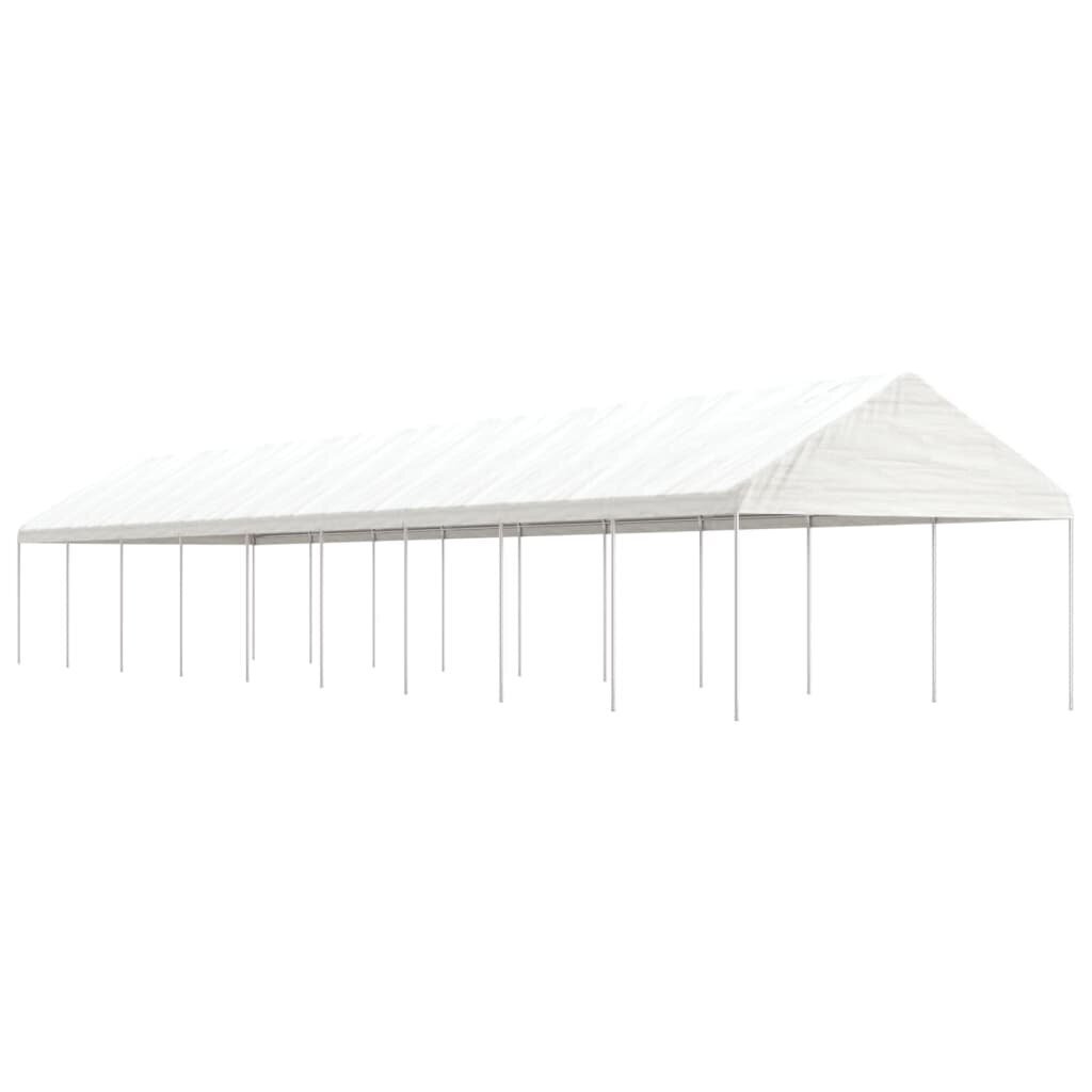vidaXL Huvimaja katolla valkoinen 20,07x4,08x3,22 m polyeteeni hinta ja tiedot | Puutarhapaviljongit | hobbyhall.fi
