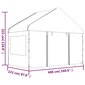 vidaXL Huvimaja katolla valkoinen 17,84x4,08x3,22 m polyeteeni hinta ja tiedot | Puutarhapaviljongit | hobbyhall.fi