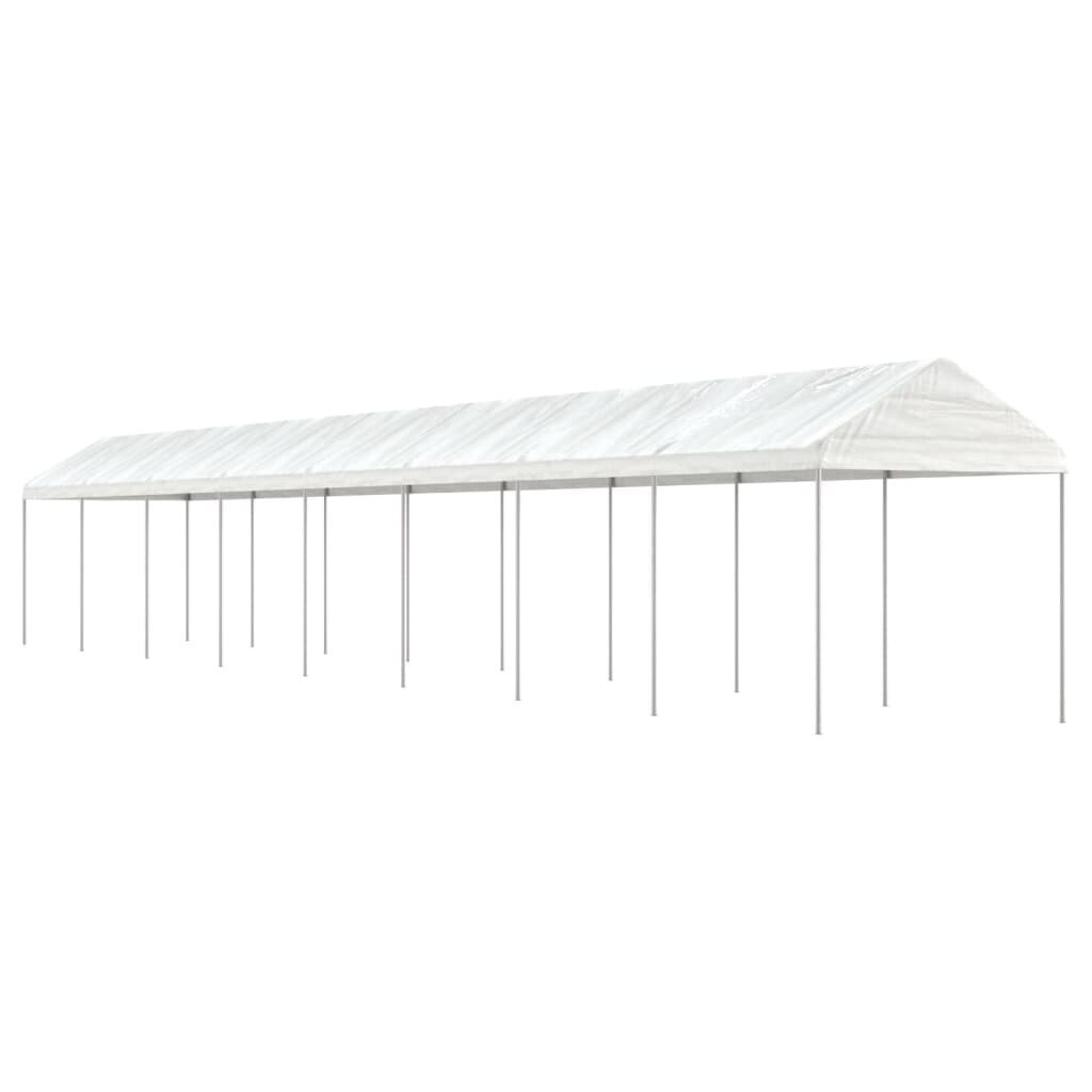 vidaXL Huvimaja katolla valkoinen 17,84x2,28x2,69 m polyeteeni hinta ja tiedot | Puutarhapaviljongit | hobbyhall.fi