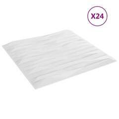 vidaXL Seinäpaneelit 24 kpl valkoinen 50x50 cm EPS 6 m² kivi hinta ja tiedot | Sisustuspaneelit | hobbyhall.fi