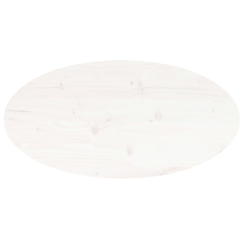 vidaXL Pöytälevy valkoinen 60x30x2,5 cm täysi mänty ovaali hinta ja tiedot | Pöytälevyt | hobbyhall.fi