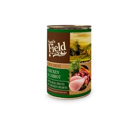 Sam's Field kanaa porkkanalla ja kanan sydämen paloilla superpremium täysravinto koirille 400g hinta ja tiedot | Sam´s Field Lemmikit | hobbyhall.fi