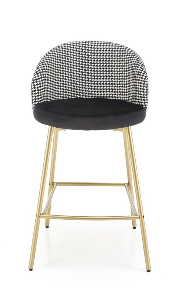 2 tuolin setti H113, musta/kulta hinta ja tiedot | Ruokapöydän tuolit | hobbyhall.fi