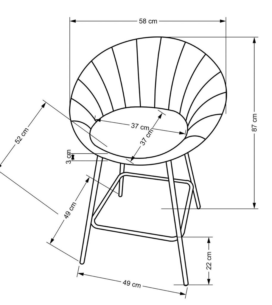 Tuolisetti H112, 2 kpl, vihreä/kulta hinta ja tiedot | Ruokapöydän tuolit | hobbyhall.fi