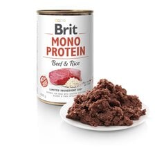 Brit Mono Protein Beef & Rice säilykkeet koirille 400g hinta ja tiedot | Koiran märkäruoka | hobbyhall.fi