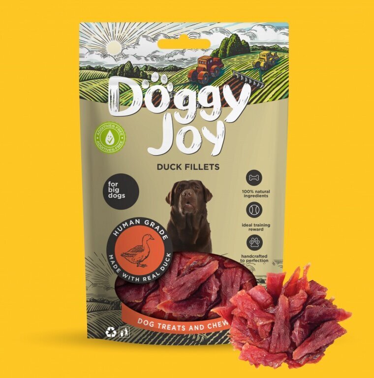 Doggy Joy ankkafileet - herkkua koirille 90g hinta ja tiedot | Koiran herkut | hobbyhall.fi