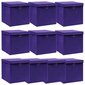 vidaXL Säilytyslaatikot kansilla 10 kpl purppura 32x32x32 cm kangas hinta ja tiedot | Säilytyslaatikot ja -korit | hobbyhall.fi